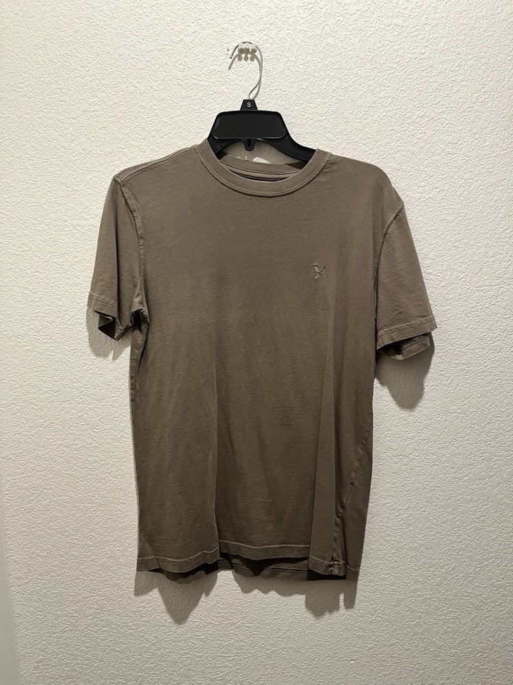 American Eagle Brown Super Soft Standard Fit Crew Neck Cotton T-Shirt Men’s (XS)