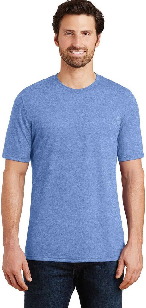 DM130 Mens Perfect Tri Crew Tee, L, Maritime Frost