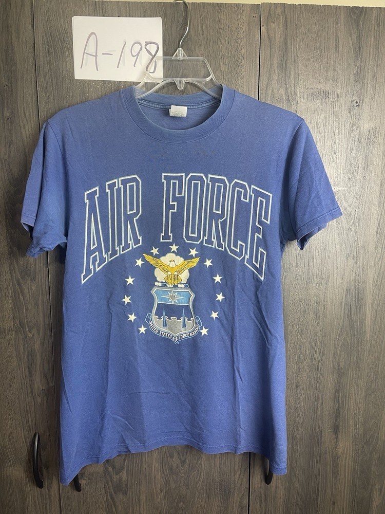 Vintage U.S. Air Force Shirt Adult Medium Blue Short Sleeve Graphic T-Shirt