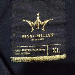 Maxi Milian Shirt Men XL Black Gold 74 Snakeskin Athletic Streetwear Tee