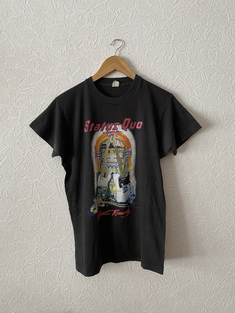 Vintage 1980s Status Quo 1989 Perfect Remedy Tour Band Rare T Shirt