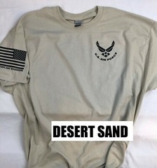 Air Force Military T-shirt With DD-214 Alumni USAF Chest Logo 113