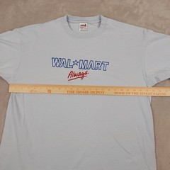 Vintage Anvil Shirt Mens XL Tee Walmart Embroidered 90s Y2K Baby Blue Preshrunk