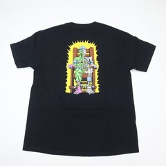 Deathwish Skate T-Shirt Mens Large Black Skeleton Electric Chair Ghoul NEW