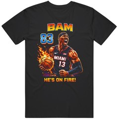 Bam Adebayo 83 Point Game The Bam Game Basketball Fan NBA JAM Parody v3 T Shirt