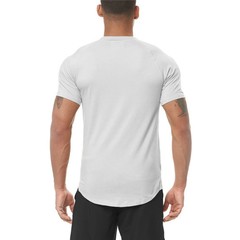 Solid Color Slim Fit Short Sleeve Tee Tops Gym Fitness Bodybuilding Workout Musc