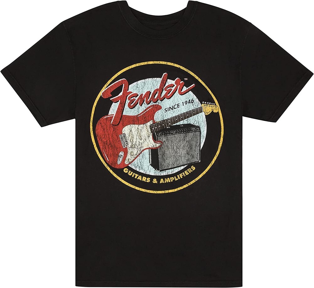 NEW Fender 1946 Guitars And Amplifiers T-Shirt, BLACK – CHOOSE YOUR SIZE!