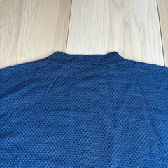 Giorgio Danieli Men’s Blue Striped Mock Neck Textured Weave T Shirt Large