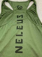 NELEUS ‘Dry Fit Logo Muscle’ Mesh Tank Top Mens M Gym Workout Exercise Olive NEW