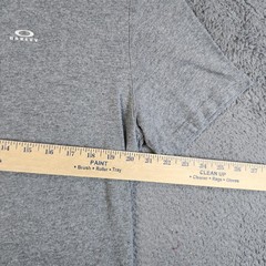 Oakley Shirt Mens Large Gray Henley Regular Fit Logo Athletic Casual Tee