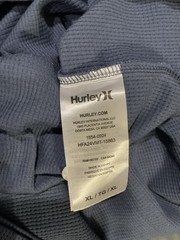 Hurley Men’s XL Blue Waffle Knit Thermal Long Sleeve Shirt