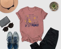 Starry Night Art Comfort Tee Masterpiece Painting Classic Soft