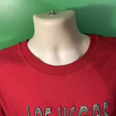 LAS VEGAS Nevada T-Shirt 2XL Red American Flag Puff Print Sewn USA