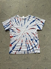 Peanuts Snoopy Woodstock Patriotic Tye Dye T-Shirt – White – Large