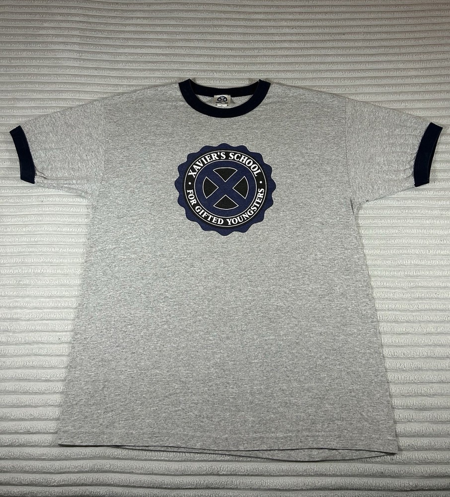 2003 Xavier’s School for Gifted Youngsters X-Men 2 Marvel Promo Ringer Tee XL
