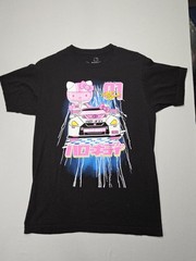 Sanrio Hello Kitty Tokyo Speed Car Graphic T-Shirt Men’s Medium Black New