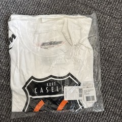 FMF Kurt Caselli Dirt Bike Moto White T-Shirt Large Badge 66 Limited Edition Ktm