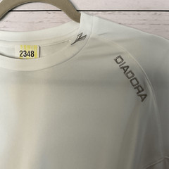 Diadora 10 Jersey Medium M Mens Sting Italy T-Shirt White Soccer Club Menscore