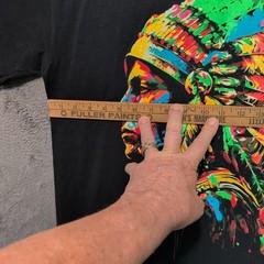 Indian Chief Shirt Adult Extra Large Black Graphic Pop Art Screen Print Mens
