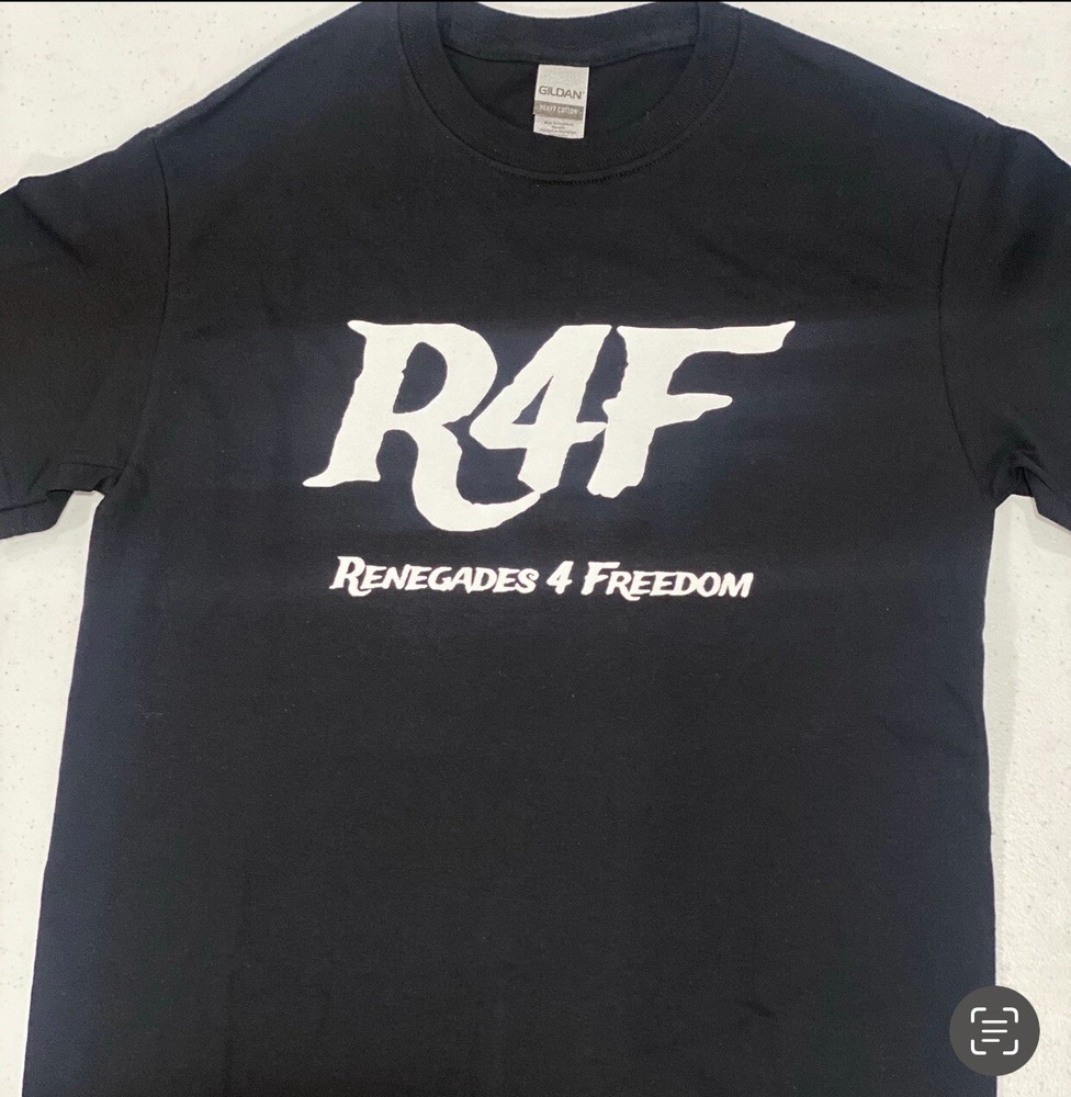 Renegades 4 Freedom – Mandate Freedom- Blk Tshirt Vinyl Design – Med. Unisex