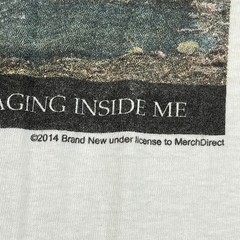 Devil and God Are Raging Inside Me T Shirt Mens Medium White Brand New Band 2014