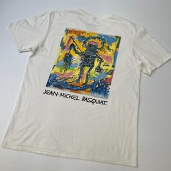 Jean Michel Basquiat Shirt Men Large Art Fishing Robot Retro Work Party Core Go