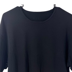 BYLT Basics Mens Drop-Cut Lux T-Shirt Black Short Sleeve Curved Hem XL