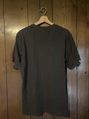 Helmut Lang Slash Sleeve Cut Out Shirt Large Dark Green Cotton Re Edition 2010s