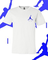 Men’s Basketball AIR BLUE LC MJ Sports T-Shirt Tee Fast Ship!!