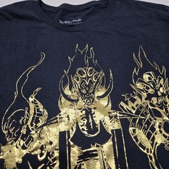 EUC Sz LARGE Elder Scrolls Loot Crate Black Shirt Gold Foil Graphic Long Sleeve