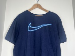 Nike JDI T-Shirt Mens Size 2XL Blue Solid Graphic Logo Tee 561416-41S