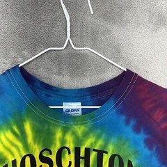 Hoschton Fall Festival Shirt Mens Large Multicolor Tie-Dye Hippy Hipster Retro