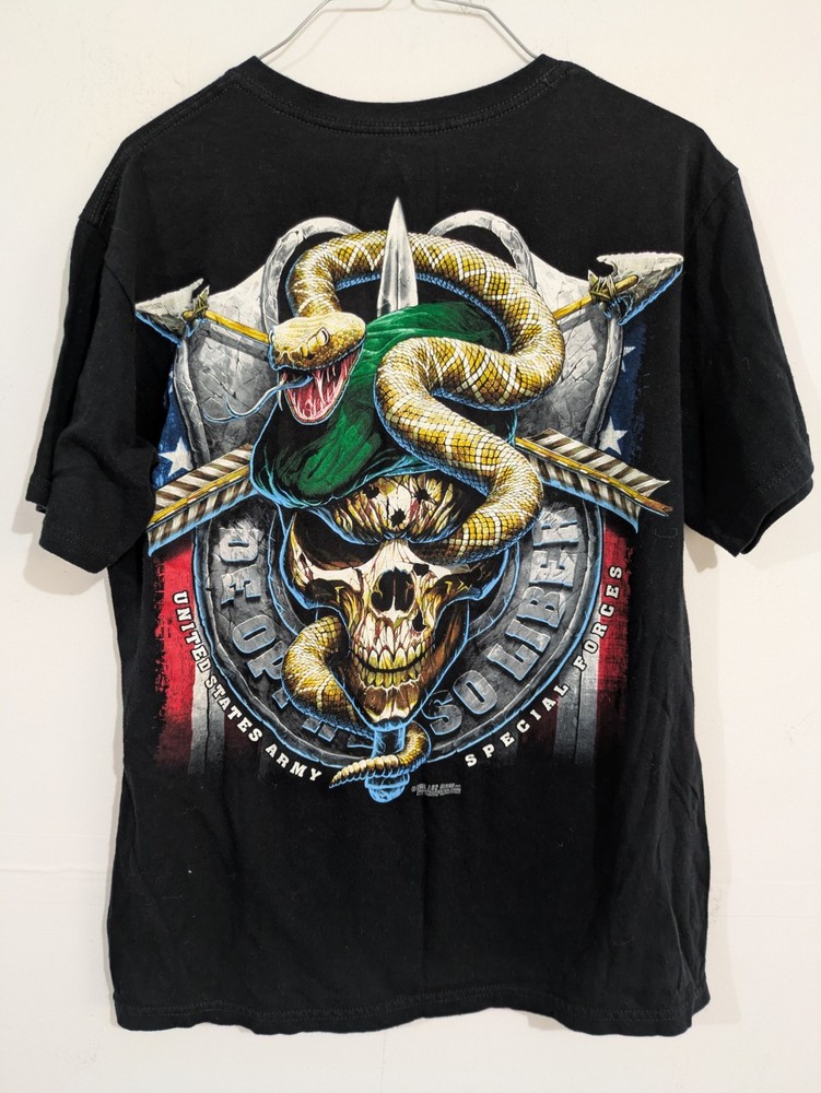 7.62 Design Exchange Select Men’s M Black Cotton Crew Neck Military Graphic Tee