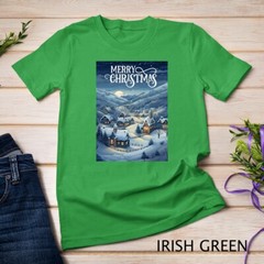Christmas Church in the Mountains A Peaceful Scene #4 Funny Unisex T-shirt