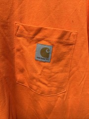 Carhartt Men’s Size XL Loose Fit Short Sleeve Pocket T Shirt Orange Irregular