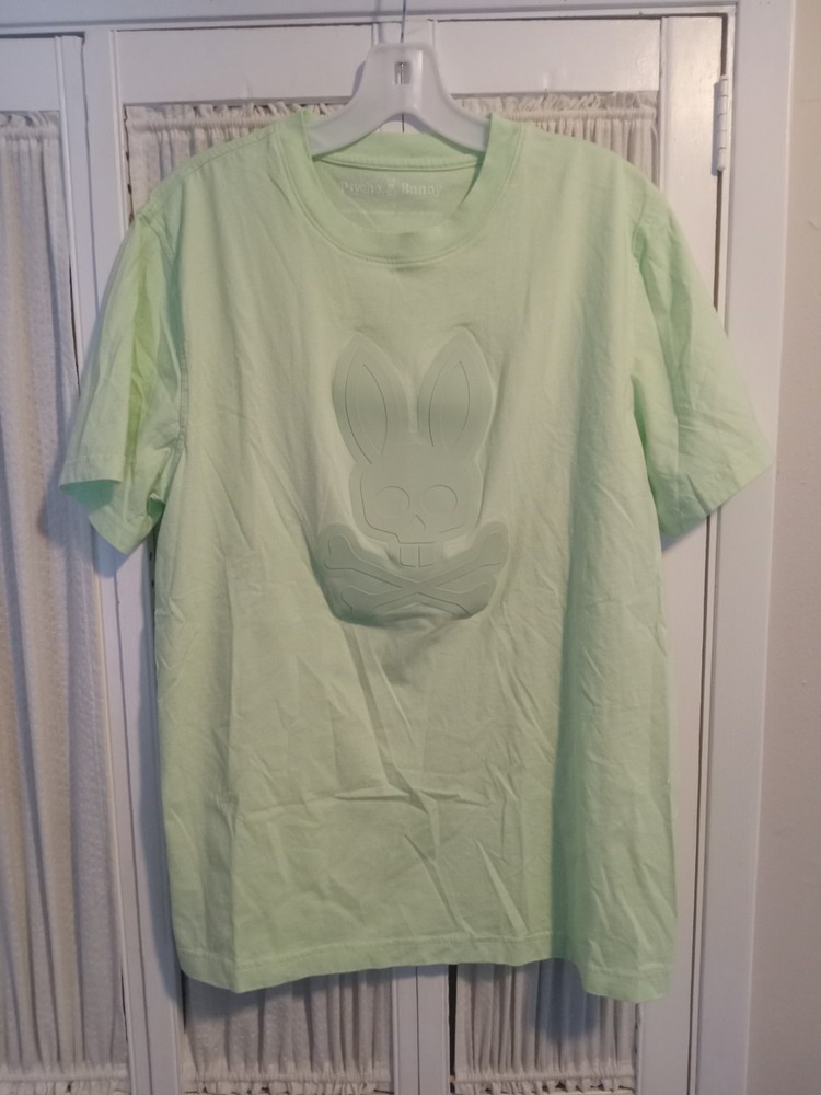 NWOT – Psycho Bunny Men’s Damon Graphic Tee Patina Green – Large – GORGEOUS