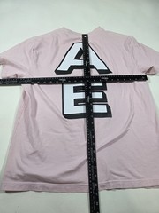 American Eagle Shirt Adult Large Pink Spellout Big Logo Graphic Tee Cotton Mens