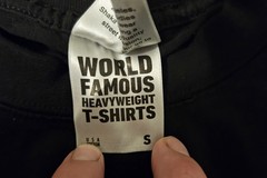 Men’s S black, Short Sleeve, Shaka Wear, Unreadable Font Graphic