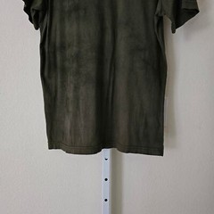 AFFLICTION Y2K Green Tie-Dye Gold Black Foil Velvet Graphic Eagle Shirt Sz L