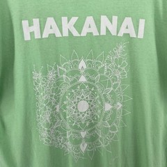 HAKANAI BAND Shirt Mens XL Liminal Bloom Ellen-Marie Hand Designed Cotton Green