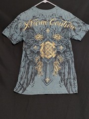 Affliction Xtreme Couture Men’s SMALL Y2K T-Shirt Short Sleeve Graphic Tee
