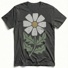 Retro Daisy Flower T-Shirt Boho Botanical Nature Floral Garden Style Tee