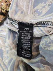 BAROQUE GOLD MEDUSA Mens L Shirt Y2K Button Up Italian Designer Geometric