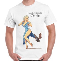Game Of Thrones Pin Up Khaleesi Dragon CooL Funny Retro T Shirt 1457