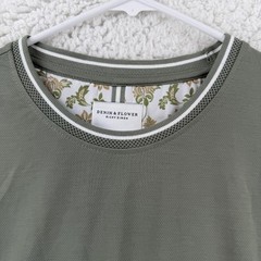 Denim & Flower Shirt Mens XL Green Tri-Blend Knit Crew Neck T-Shirt NWT
