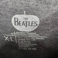 The Beatles Graphic T-Shirt Mens XL Charcoal Union Jack Flag Apple Corps 2015