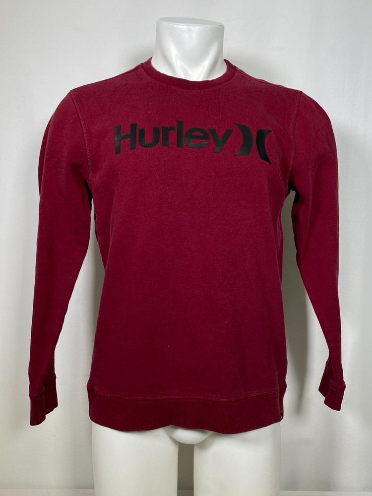 Hurley Moletom Careca One&Only Long Sleeve Pullover Maroon Shirt Men’s MEDIUM