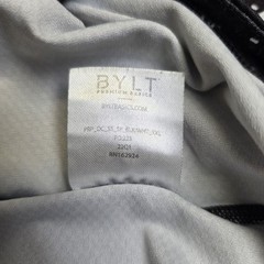 BYLT Shirt Mens XXL Black Whire Dots Drop Cut Performance Tee Athletic Modern