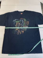 Harley Davidson Men’s XL Blue Clown Joker Face T-Shirt LaCrosse Wisconsin
