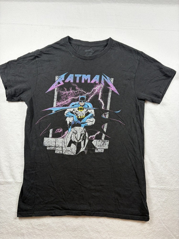 ✅Vintage Batman METALLICA collab DC Universe Comic Gotham Black Men’s Small